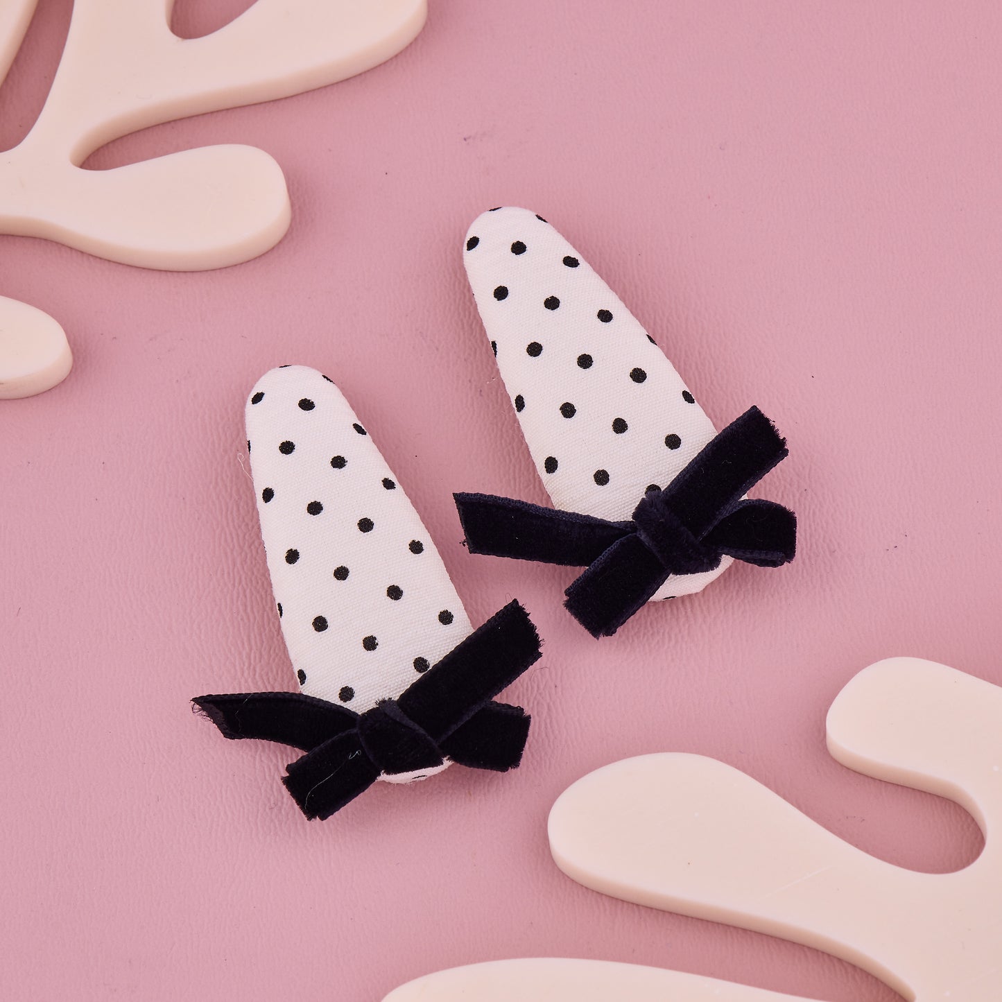 Handmade Polka Dot Hair Pin with Bow