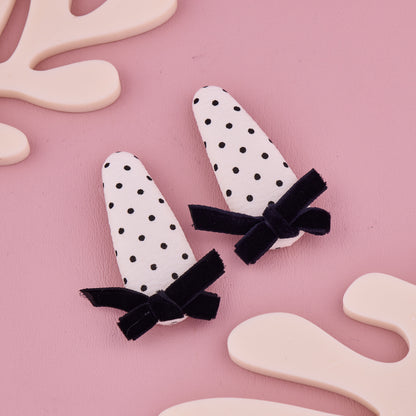 Handmade Polka Dot Hair Pin with Bow