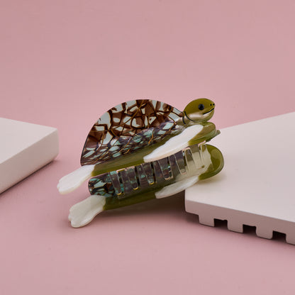 Sea Turtle Design Acrylic Hair Claw Clip
