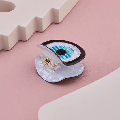 Round Evil Eye Design Acrylic Hair Claw Clip