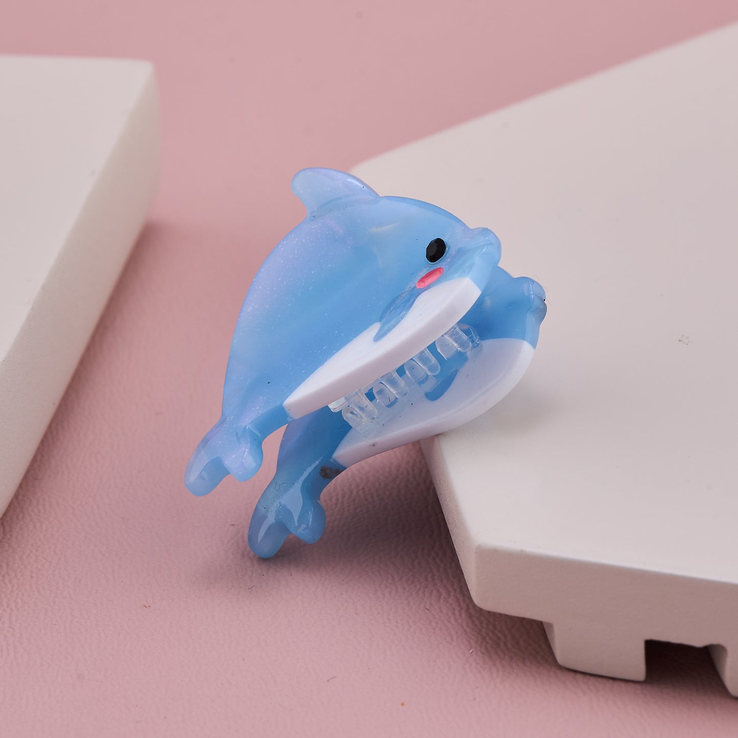 Cute Blue Dolphin Shape Acrylic Hair Claw Clip