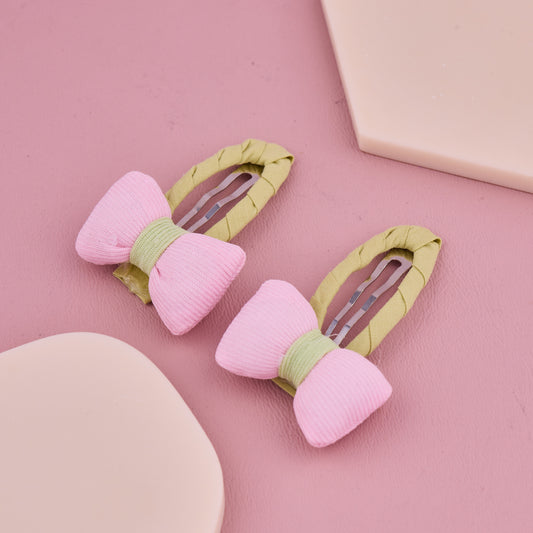 Pink Bow Hair Pin