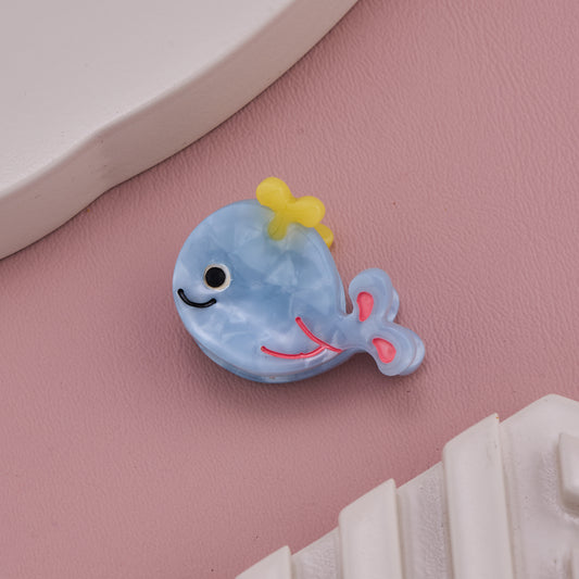 Cute Blue Whale Shape Acrylic Hair Claw Clip
