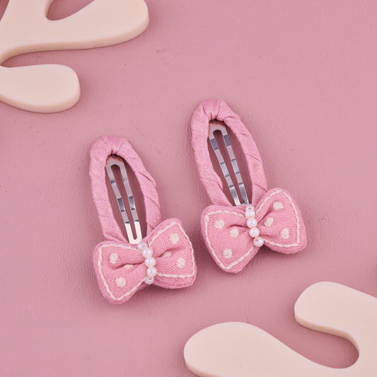 Elegant Pink Bow Handmade Hair Pin