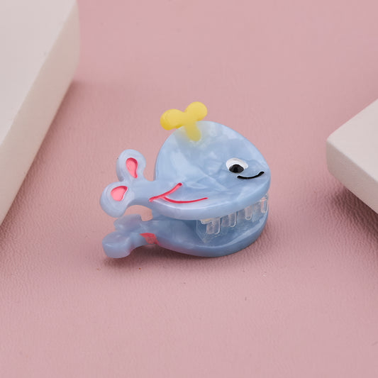 Cute Blue Whale Shape Acrylic Hair Claw Clip