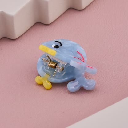 Cute Blue Whale Shape Acrylic Hair Claw Clip