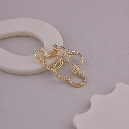 Crystal Butterfly Loop Brooch