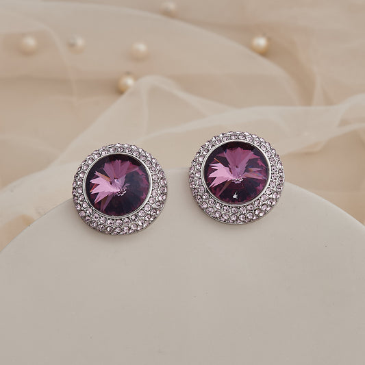 Amethyst Glow Studs