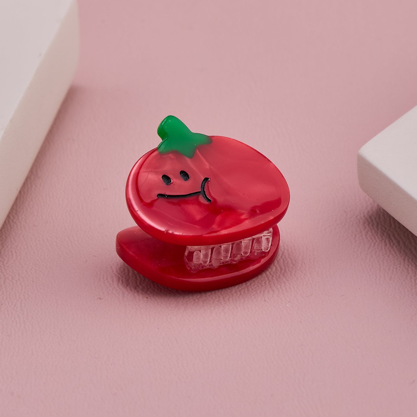 Red Tomato Shape Acrylic Hair Claw Clip
