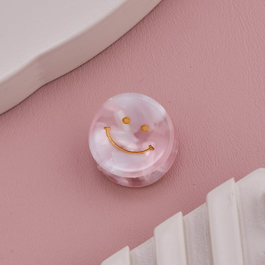 Smiley Face Acrylic Hair Claw Clip