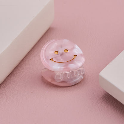 Smiley Face Acrylic Hair Claw Clip
