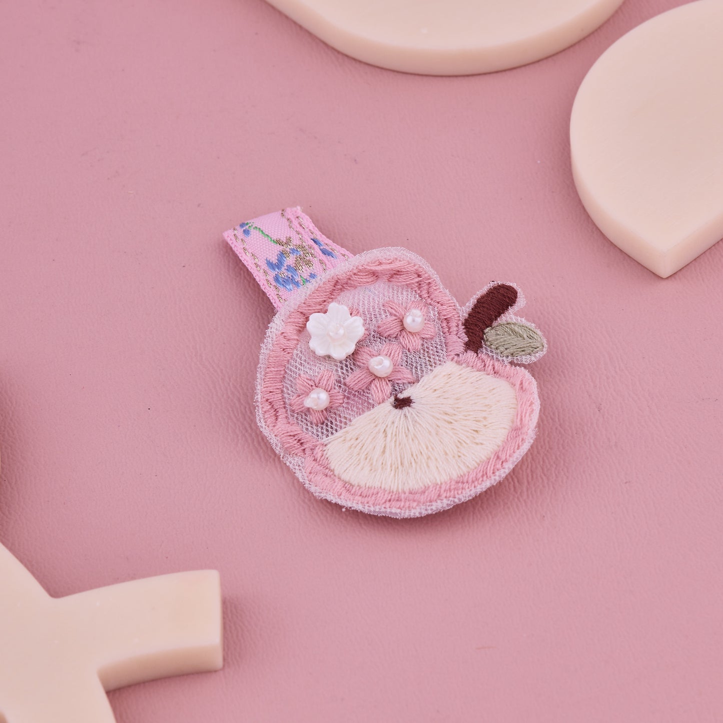 Peach Blossom Handmade Hair Pin