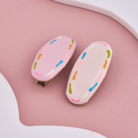 Sweet Donut Sprinkle Hair Clips