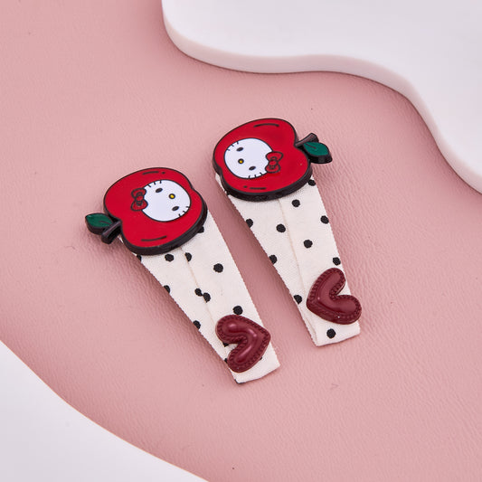 Cute Red Apple Hair Clips