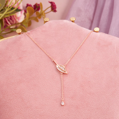 Rose Gold-Plated American Diamond Chain for Women