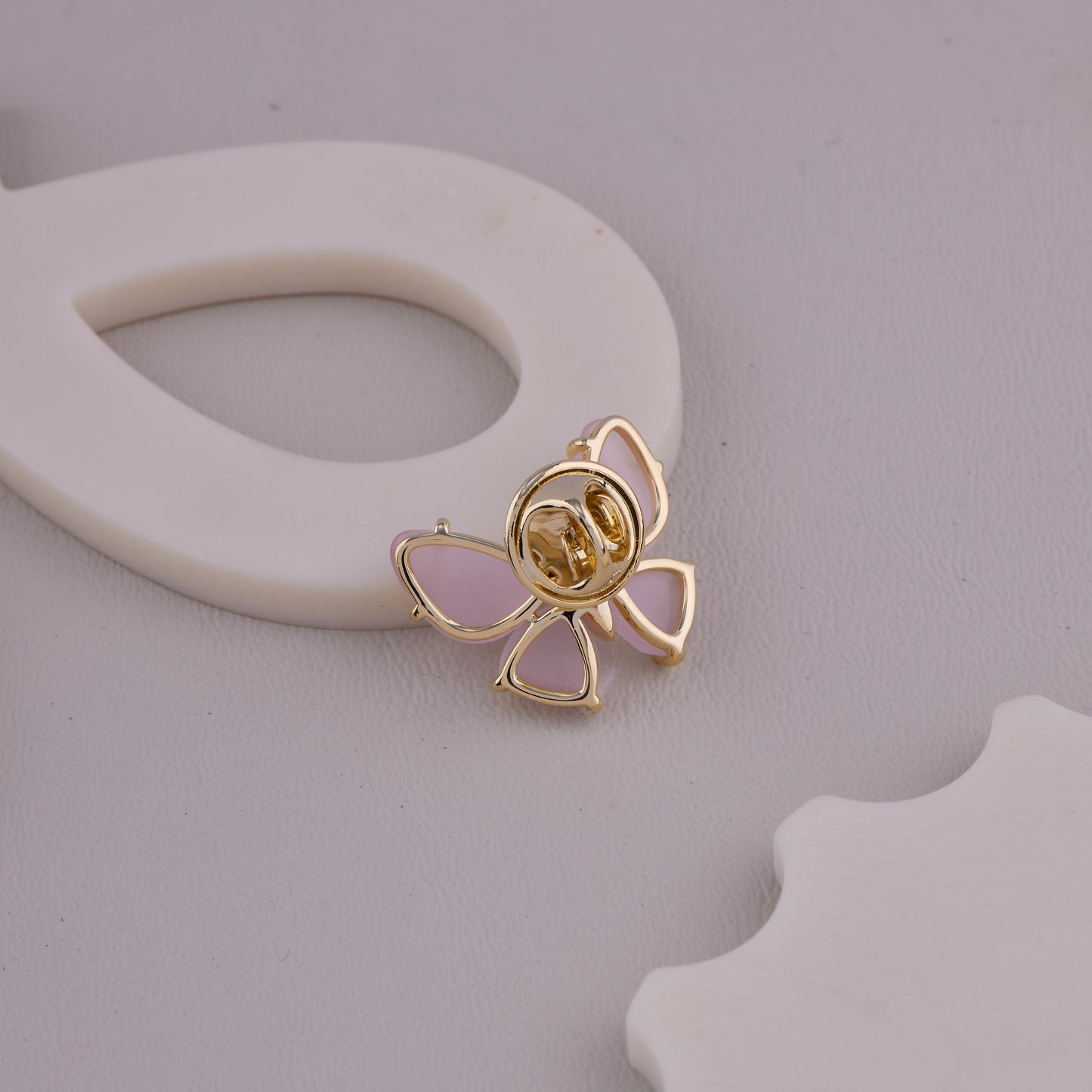 Pink Gem Butterfly Brooch