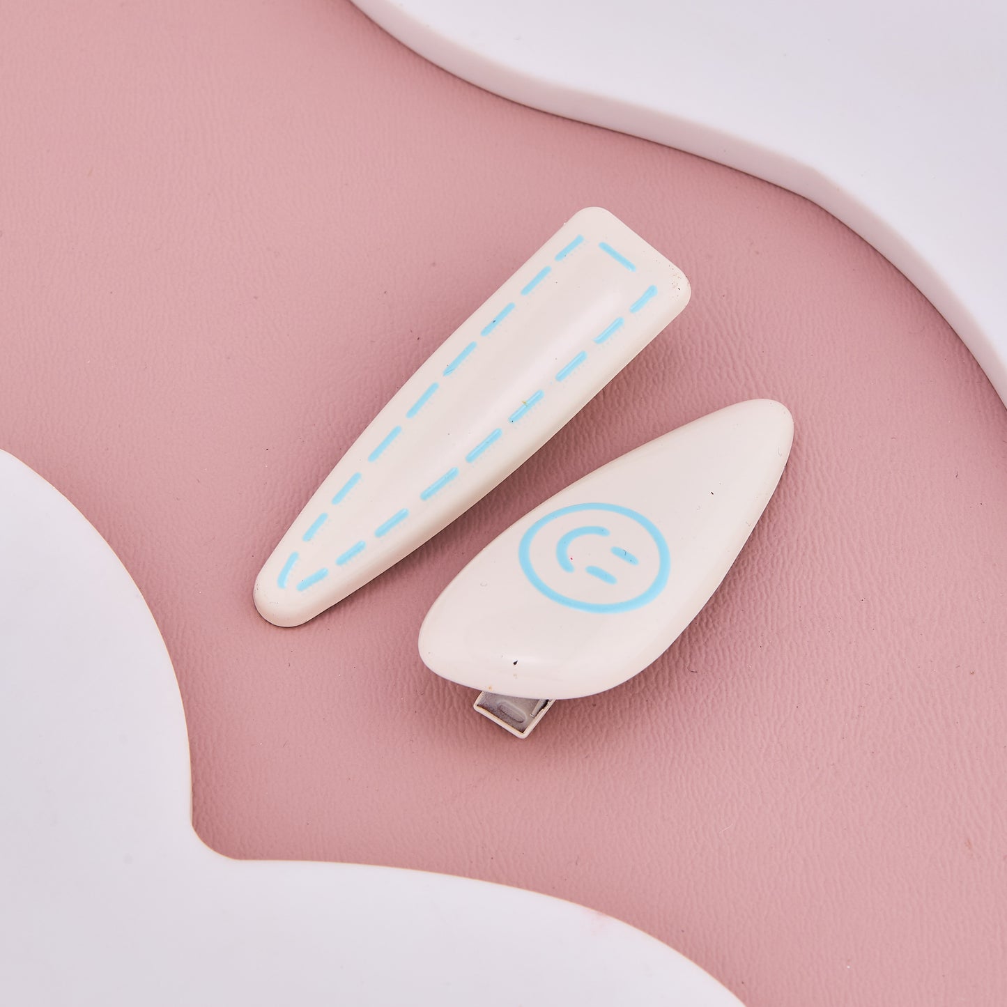 Minimal Blue Line Hair Clips for Baby Girls