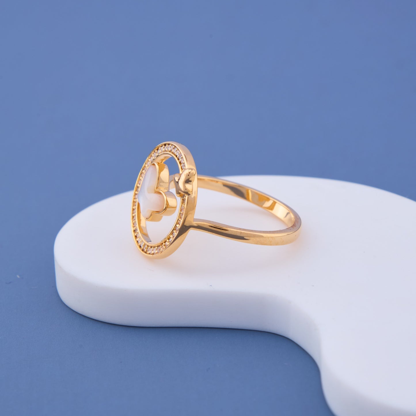 Golden Grace Butterfly Ring