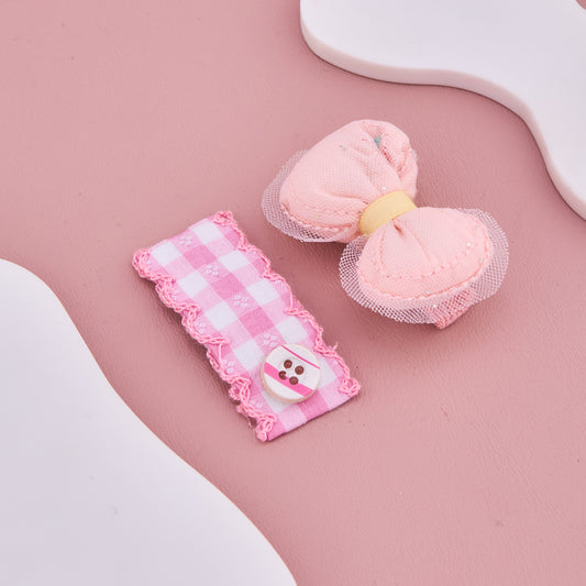 Pink Bow Baby Clips