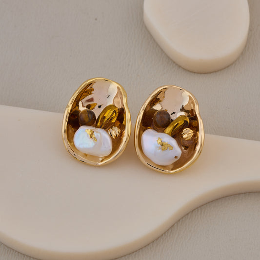 Luxe Shell Studs
