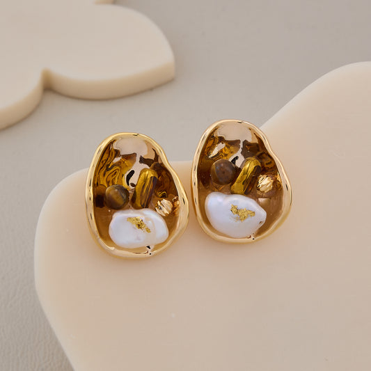 Luxe Shell Studs