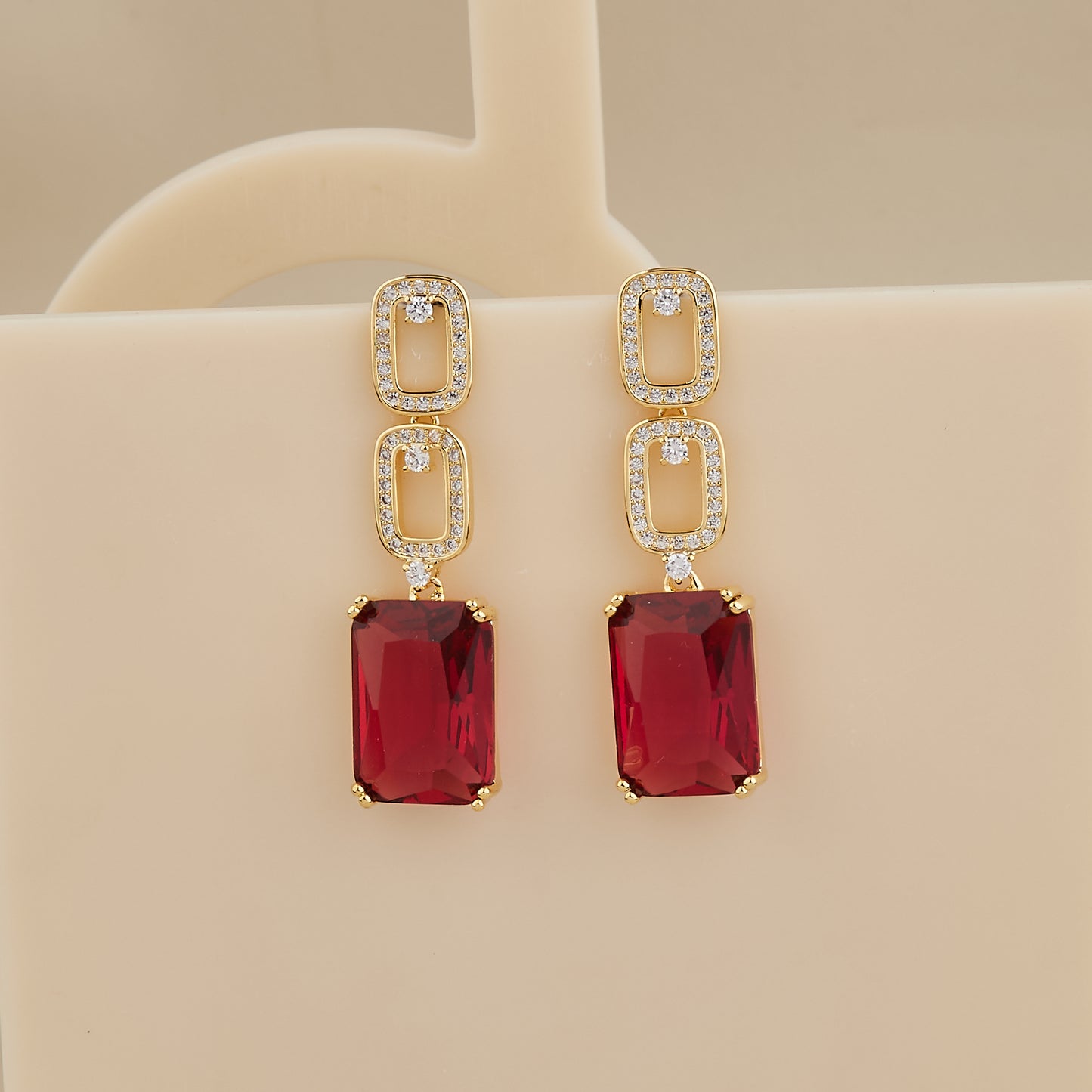 Crimson Glow Dangles