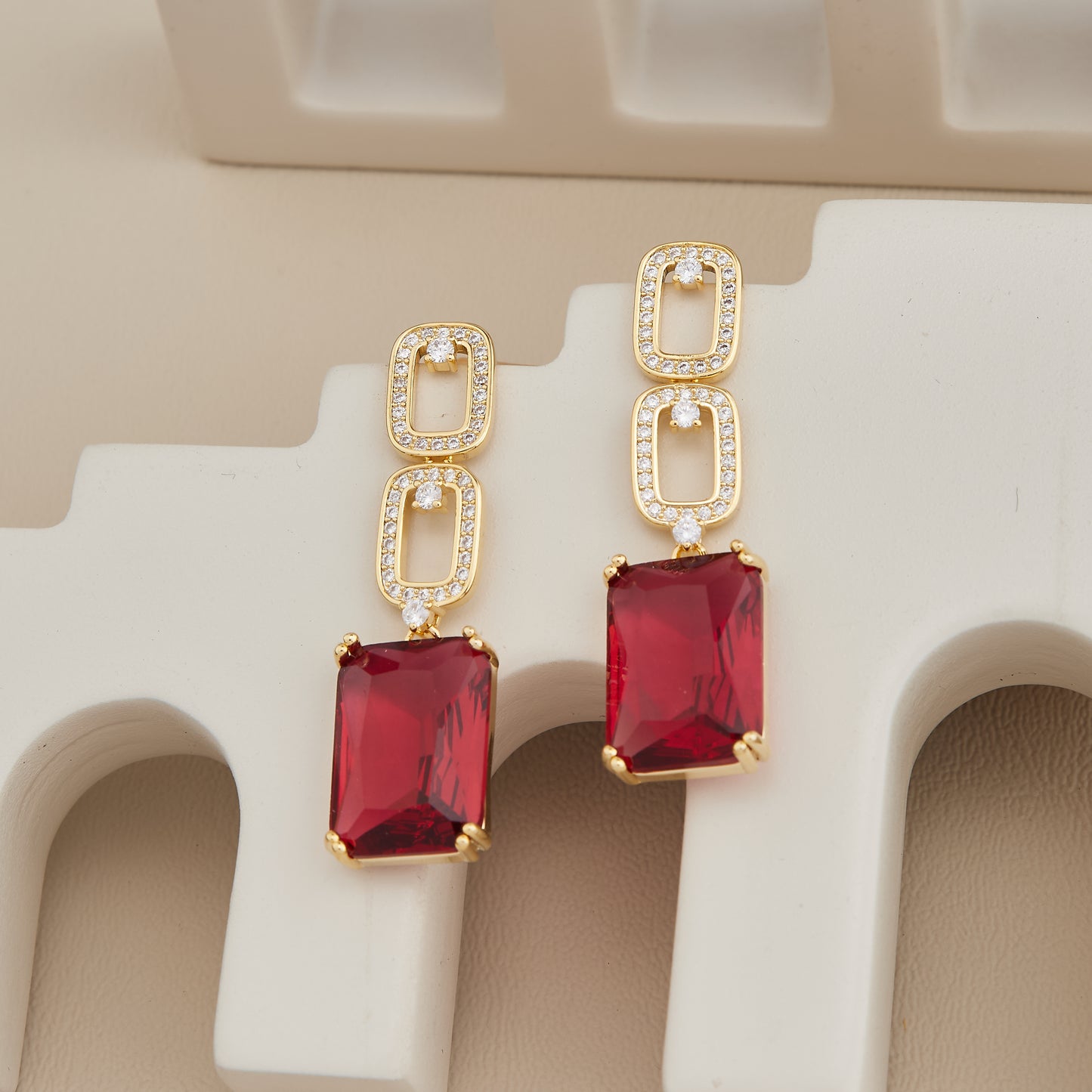 Crimson Glow Dangles