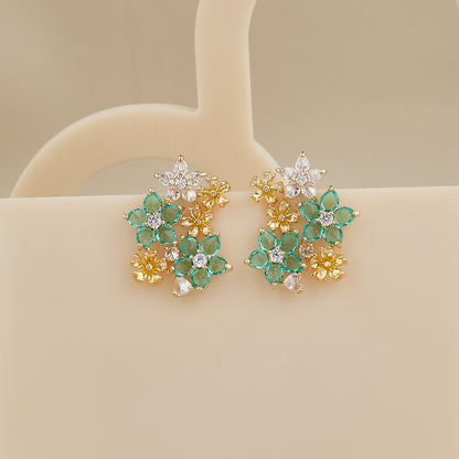 Emerald Bloom Studs
