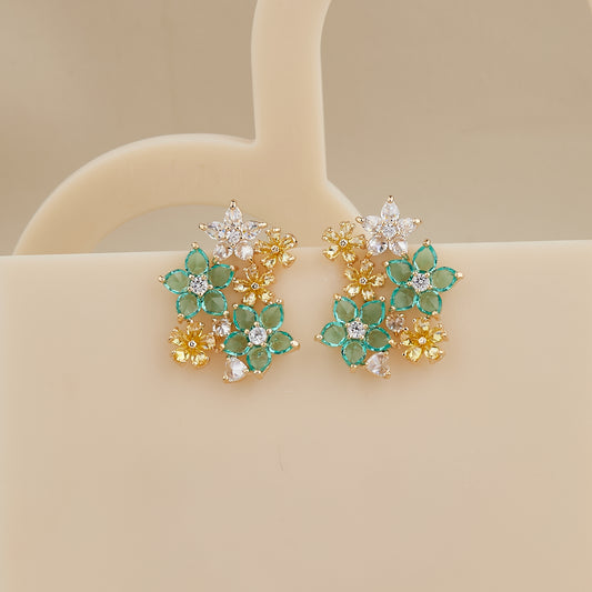 Emerald Bloom Studs