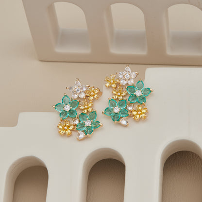 Emerald Bloom Studs