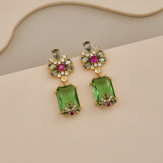 Emerald Bloom Crystal Drops