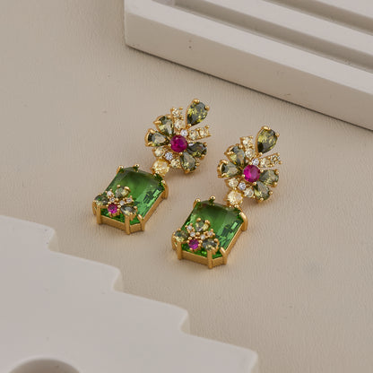 Emerald Bloom Crystal Drops