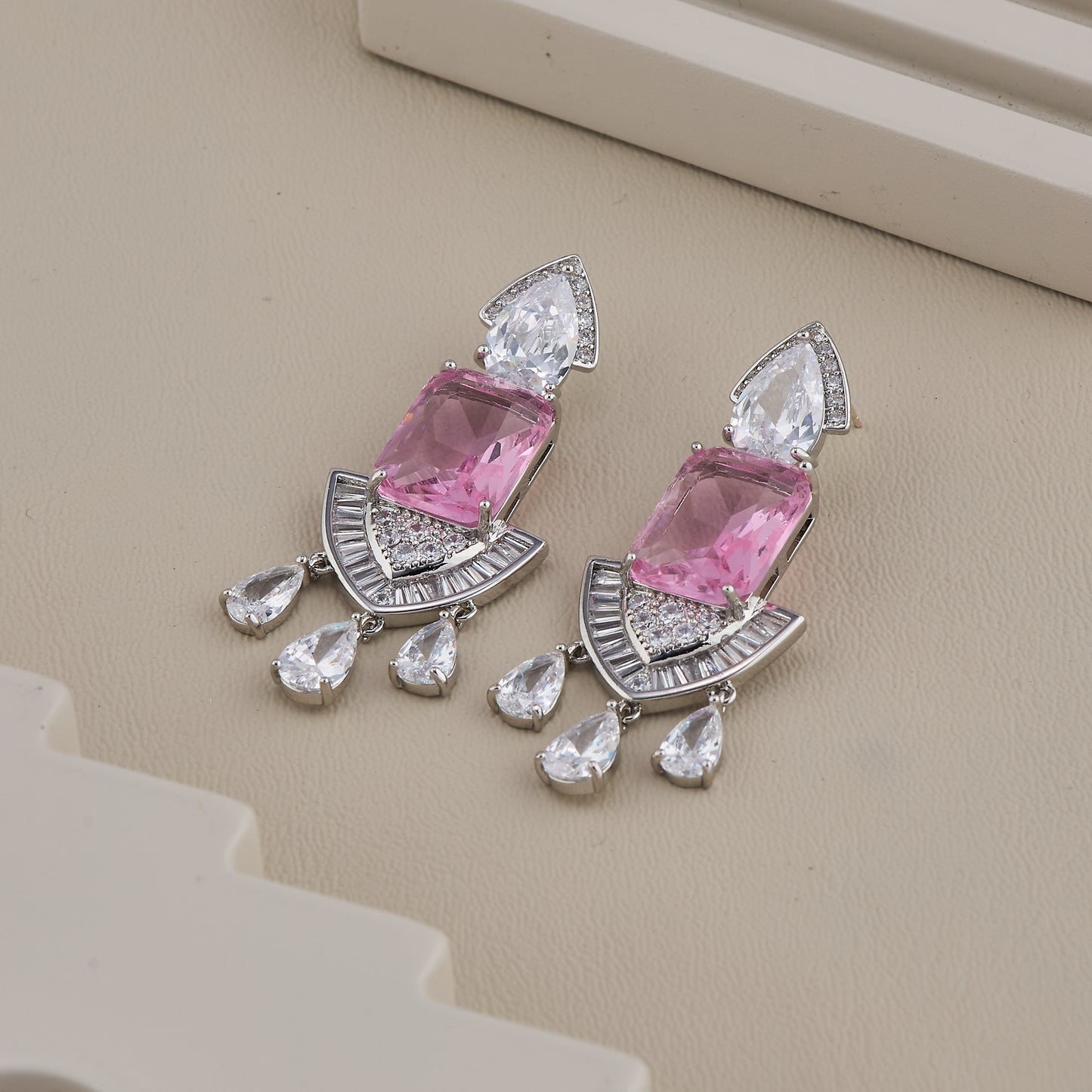 Pink Luxe Statement Earrings