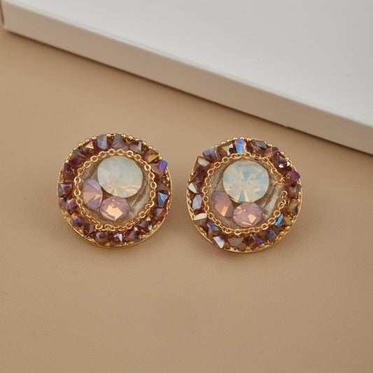 Elegant Crystal-Adorned Earrings