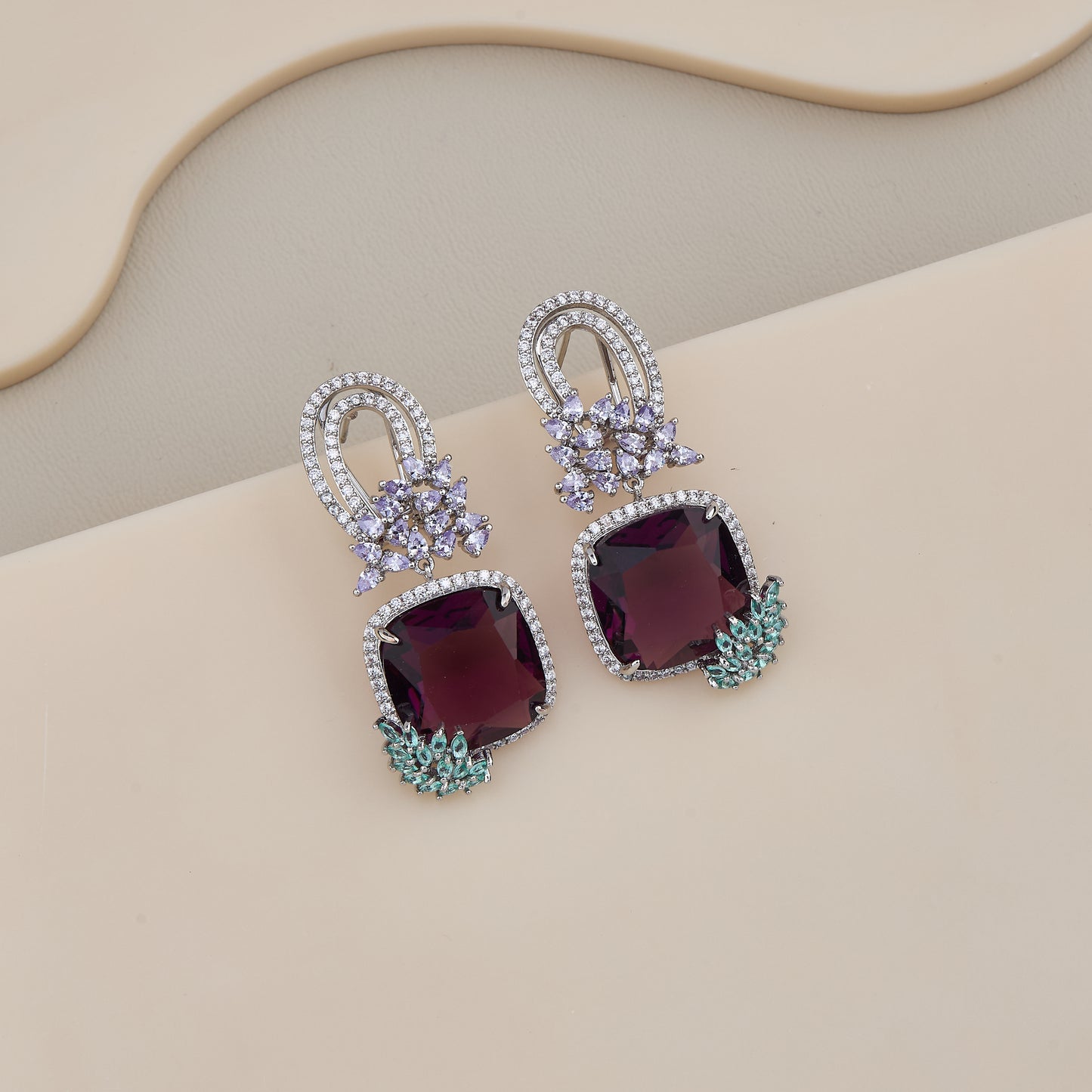 Royal Amethyst Spark Earrings