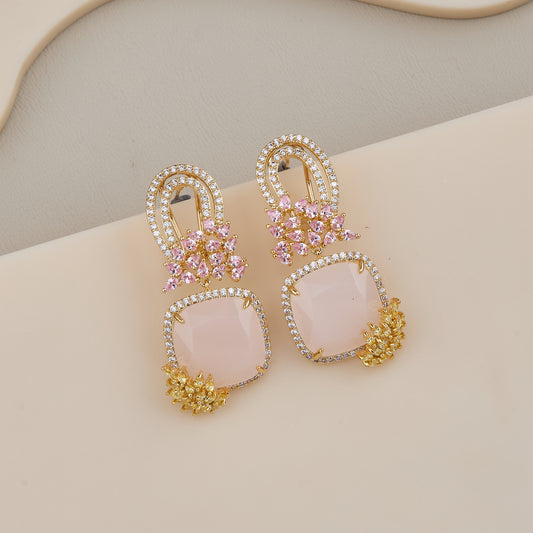 Blush Crystal Bloom Earrings