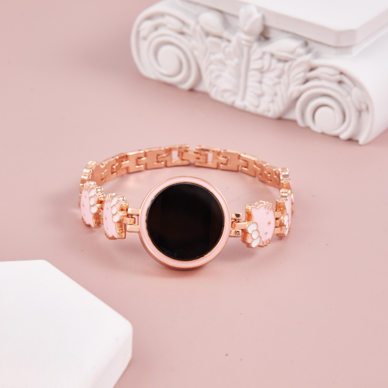 Rose Gold Kitty Pink Digital Watch