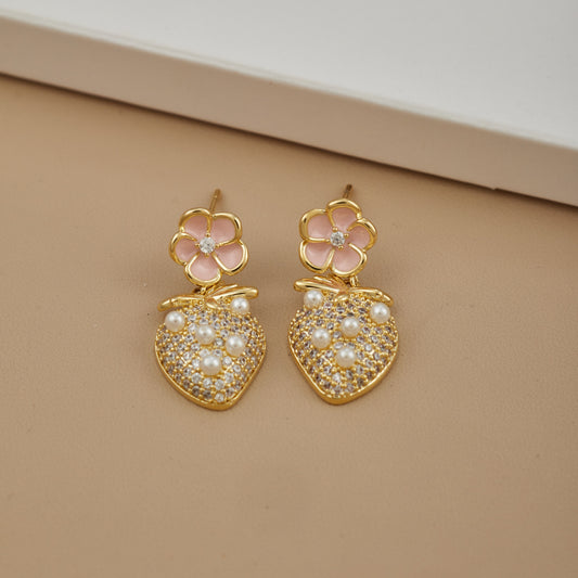 Floral Pearl Elegance Earrings
