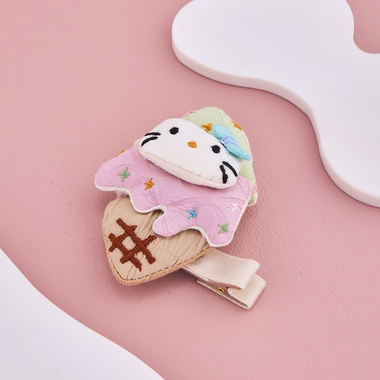 Cute Ice Cream Cat Hair Clip