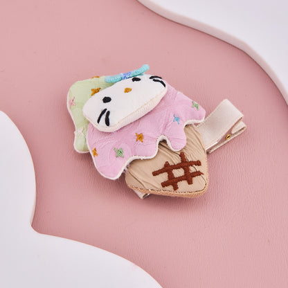Cute Ice Cream Cat Hair Clip
