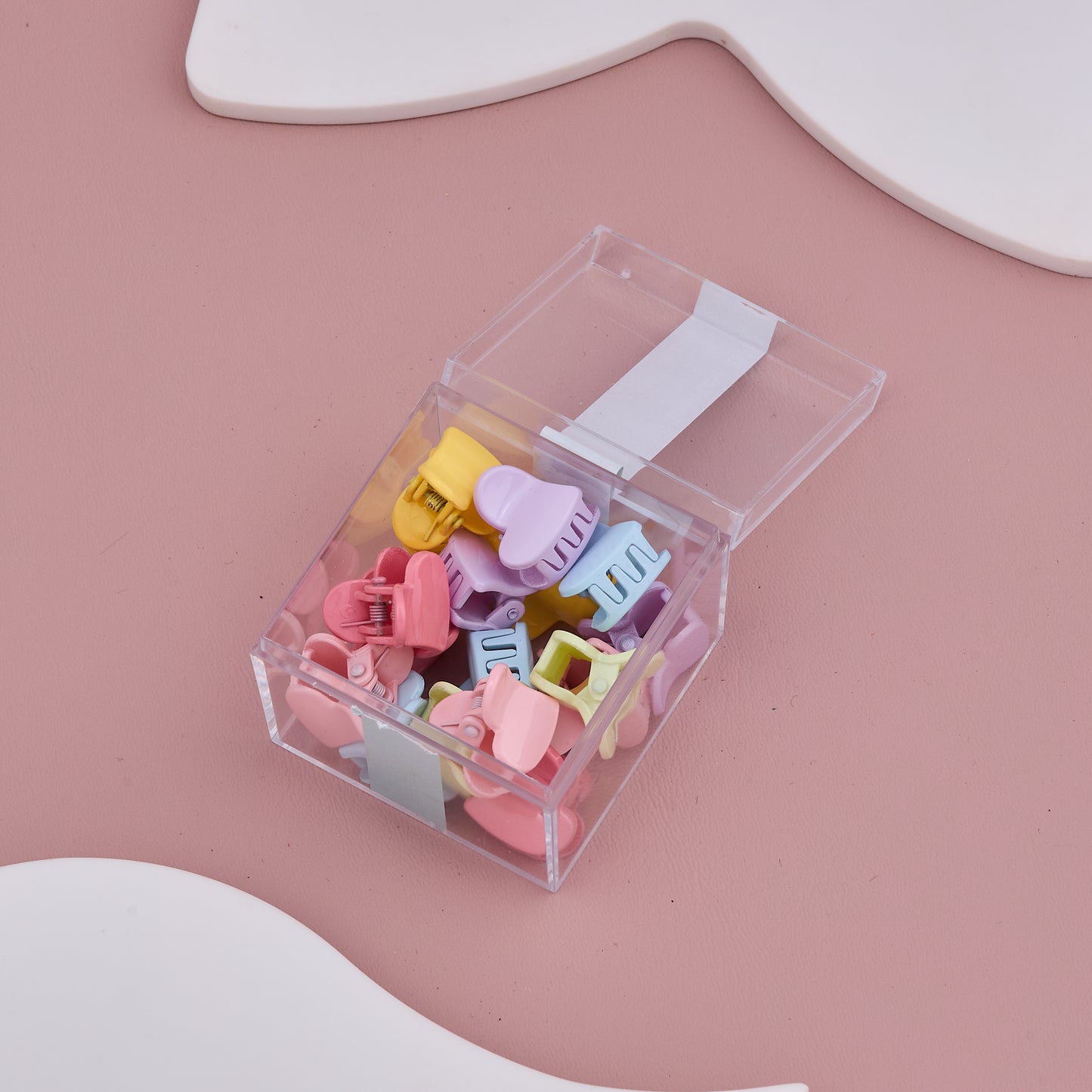 Colorful Heart Baby Hair Clips Set