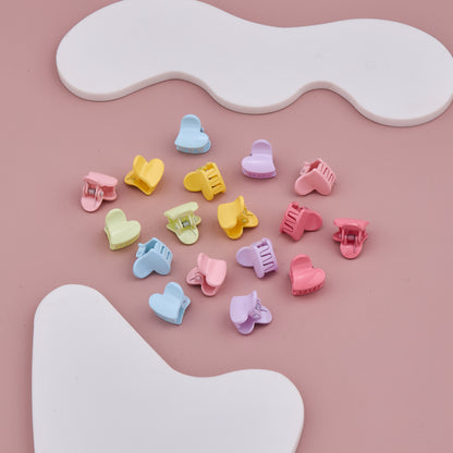Colorful Heart Baby Hair Clips Set