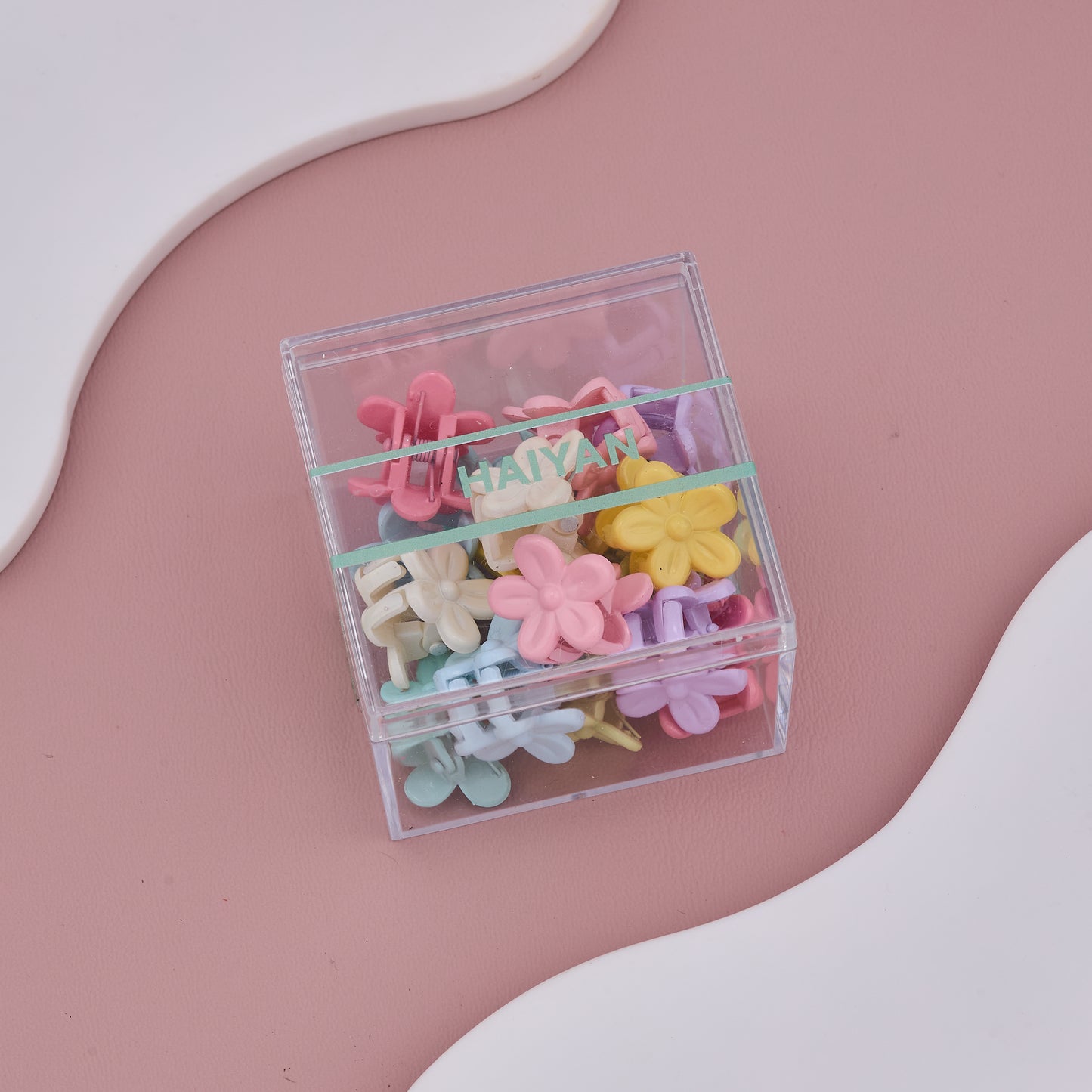 Pastel Flower Baby Hair Clips Set