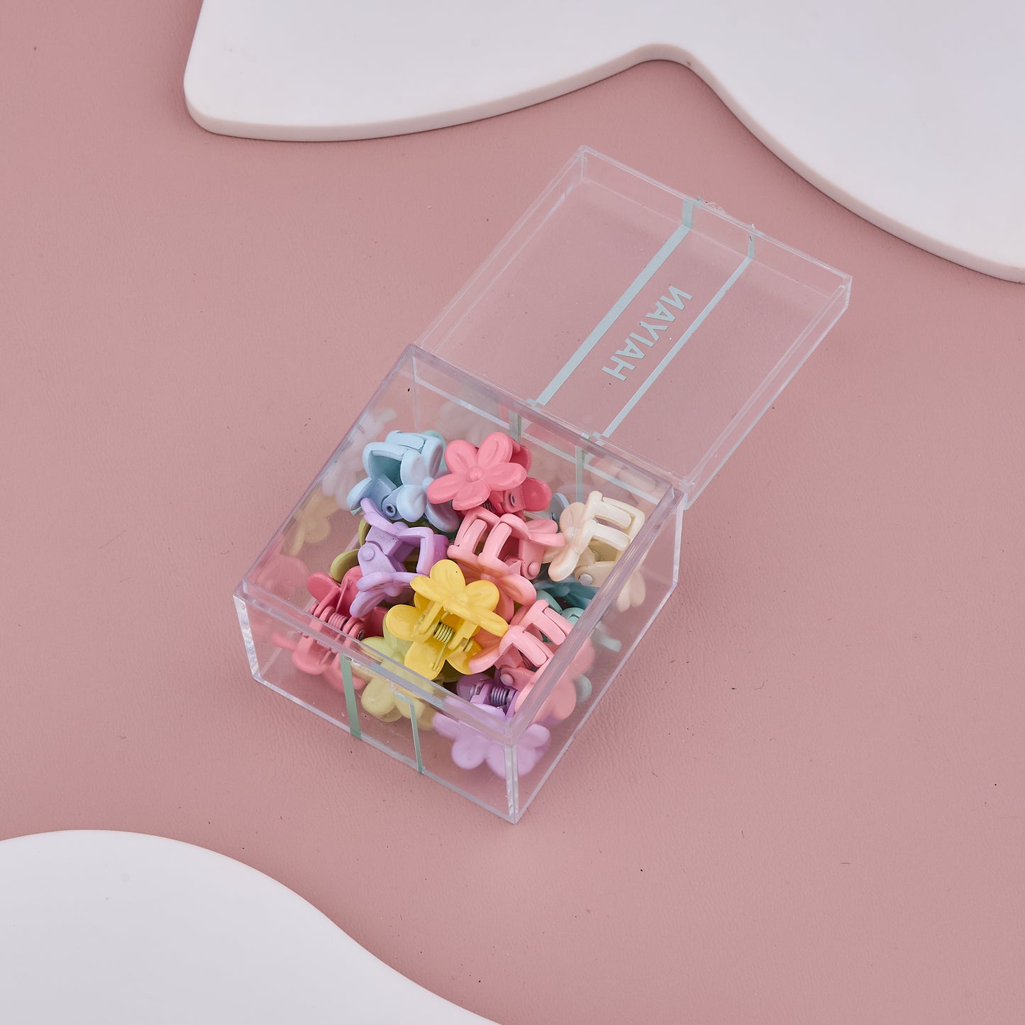 Pastel Flower Baby Hair Clips Set