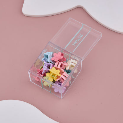 Pastel Flower Baby Hair Clips Set