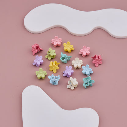 Pastel Flower Baby Hair Clips Set