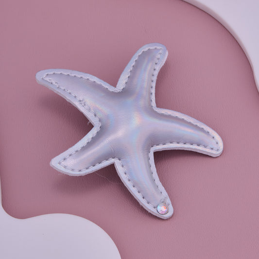 Silver Starfish Baby Hair Clip