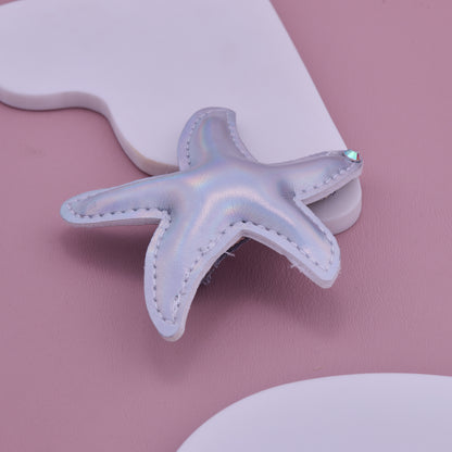 Silver Starfish Baby Hair Clip