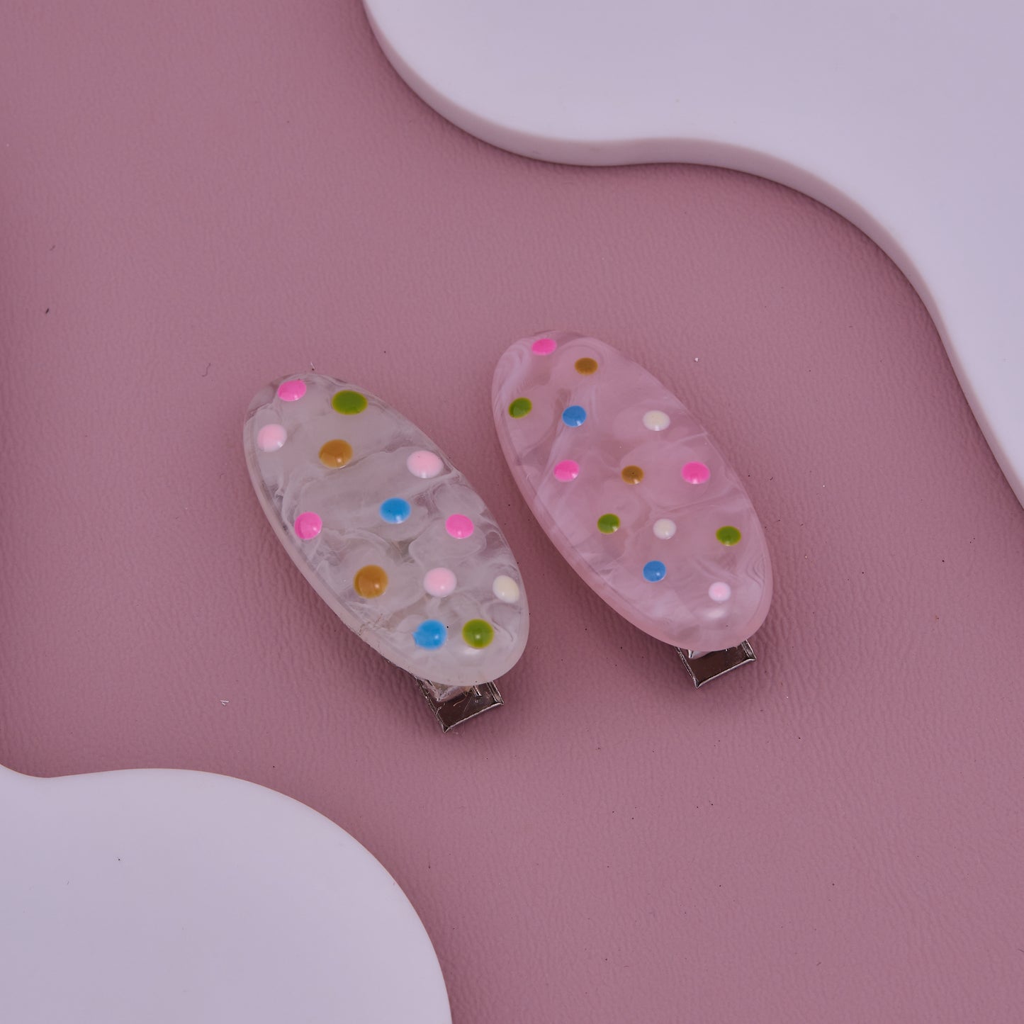 Colorful Polka Baby Hair Clips