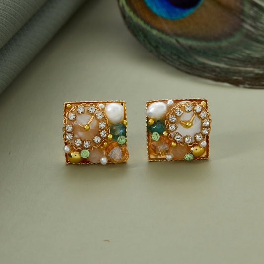 Handmade Pearl & Gemstone Earrings